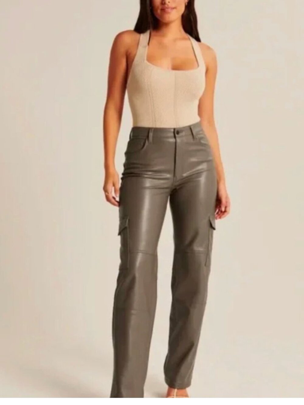 Abercrombie Leather Cargo Jeans